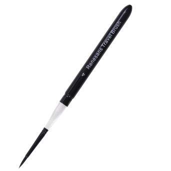 Travel mixed-bristles brush - Renesans - short handle, no. 4