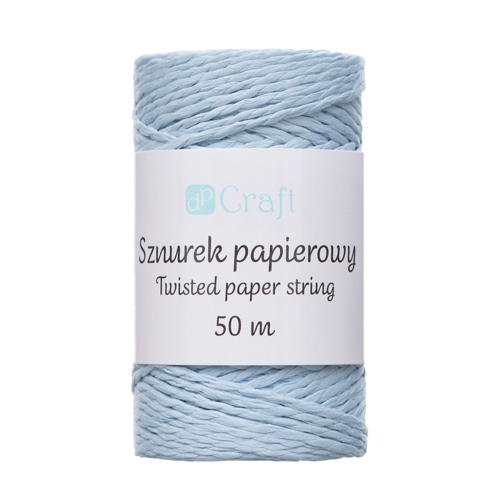 Sznurek papierowy - DpCraft - niebieski, 50 m
