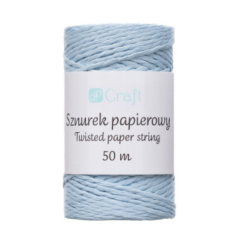 Sznurek papierowy - DpCraft - niebieski, 50 m