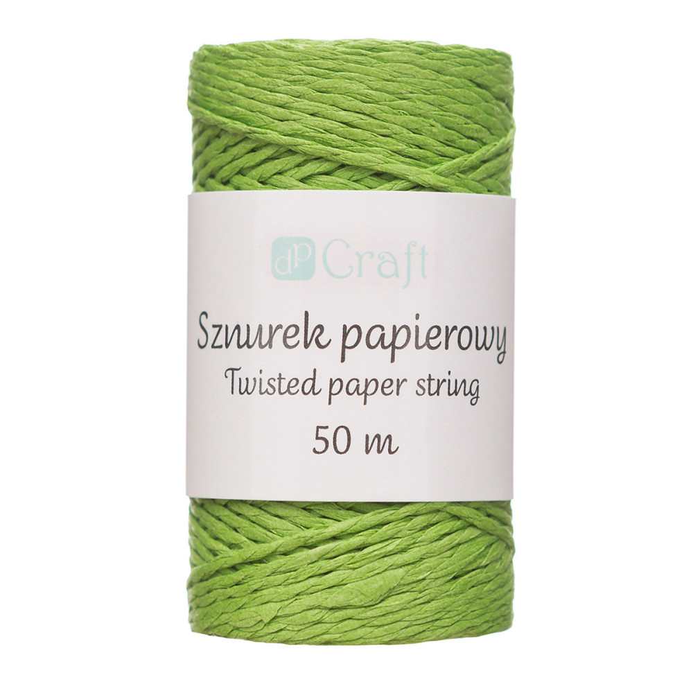 Sznurek papierowy - DpCraft - zielony, 50 m