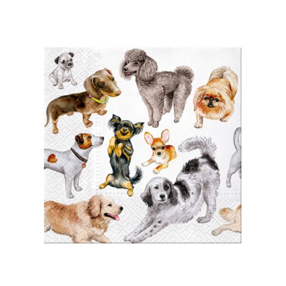 Serwetki ozdobne - Paw - Dog Happiness, 20 szt.
