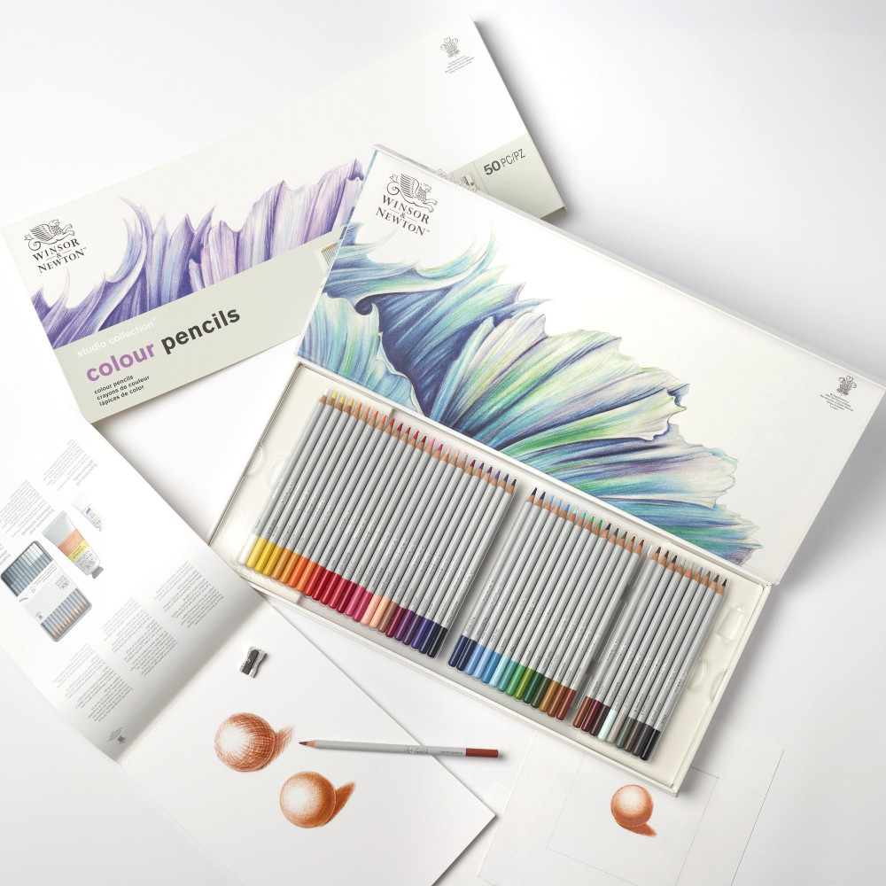 Colour pencils set - Winsor & Newton - 50 pcs