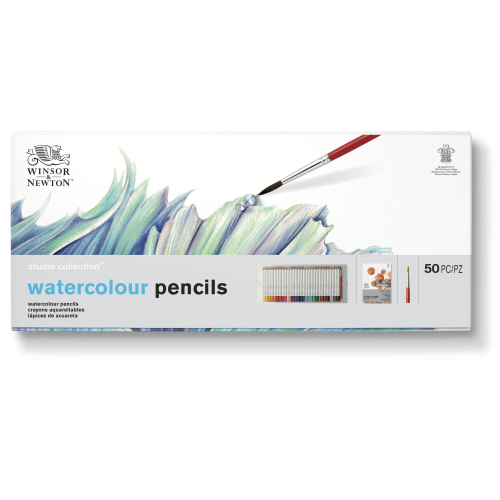 Zestaw kredek akwarelowych Watercolour Pencils - Winsor & Newton - 50 szt.