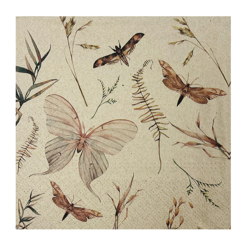 Serwetki ozdobne We Care - Paw - Moths, 20 szt.