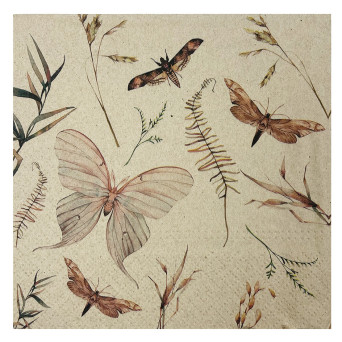 Serwetki ozdobne We Care - Paw - Moths, 20 szt.