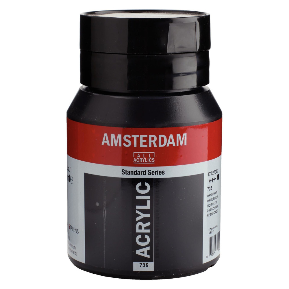 Acrylic paint in jar - Amsterdam - 735, Oxide Black, 500 ml
