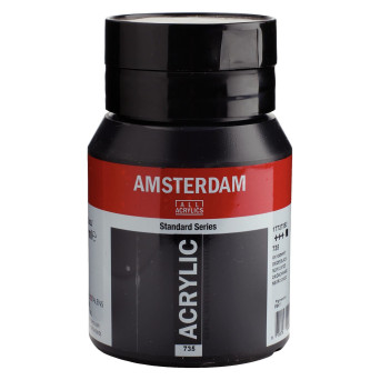 Acrylic paint in jar - Amsterdam - 735, Oxide Black, 500 ml