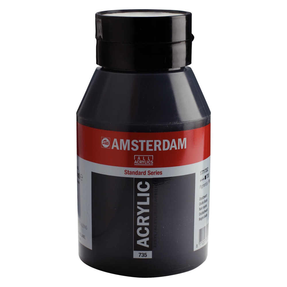 Acrylic paint in jar - Amsterdam - Oxide Black, 1000 ml
