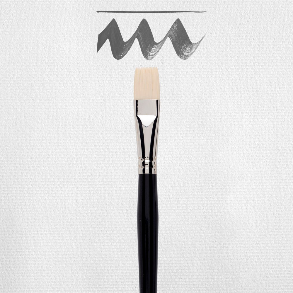 Flat, synthetic, 600 series brush - Amsterdam - long handle, no. 16