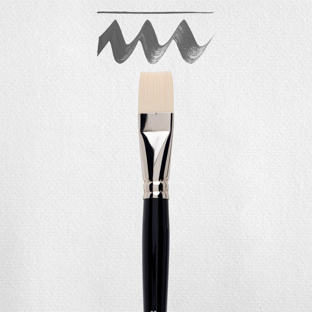 Flat, synthetic, 600 series brush - Amsterdam - long handle, no. 20