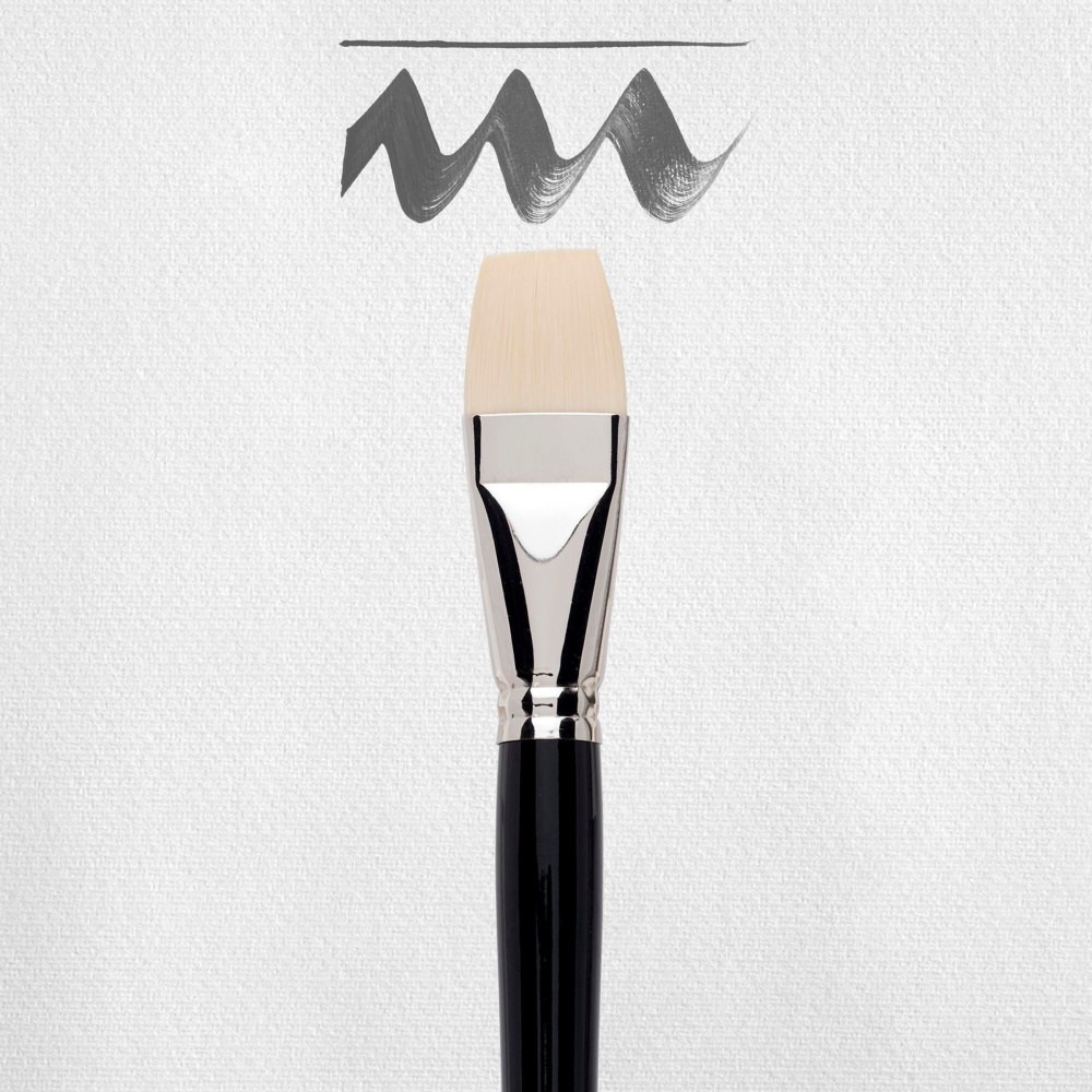 Flat, synthetic, 600 series brush - Amsterdam - long handle, no. 24