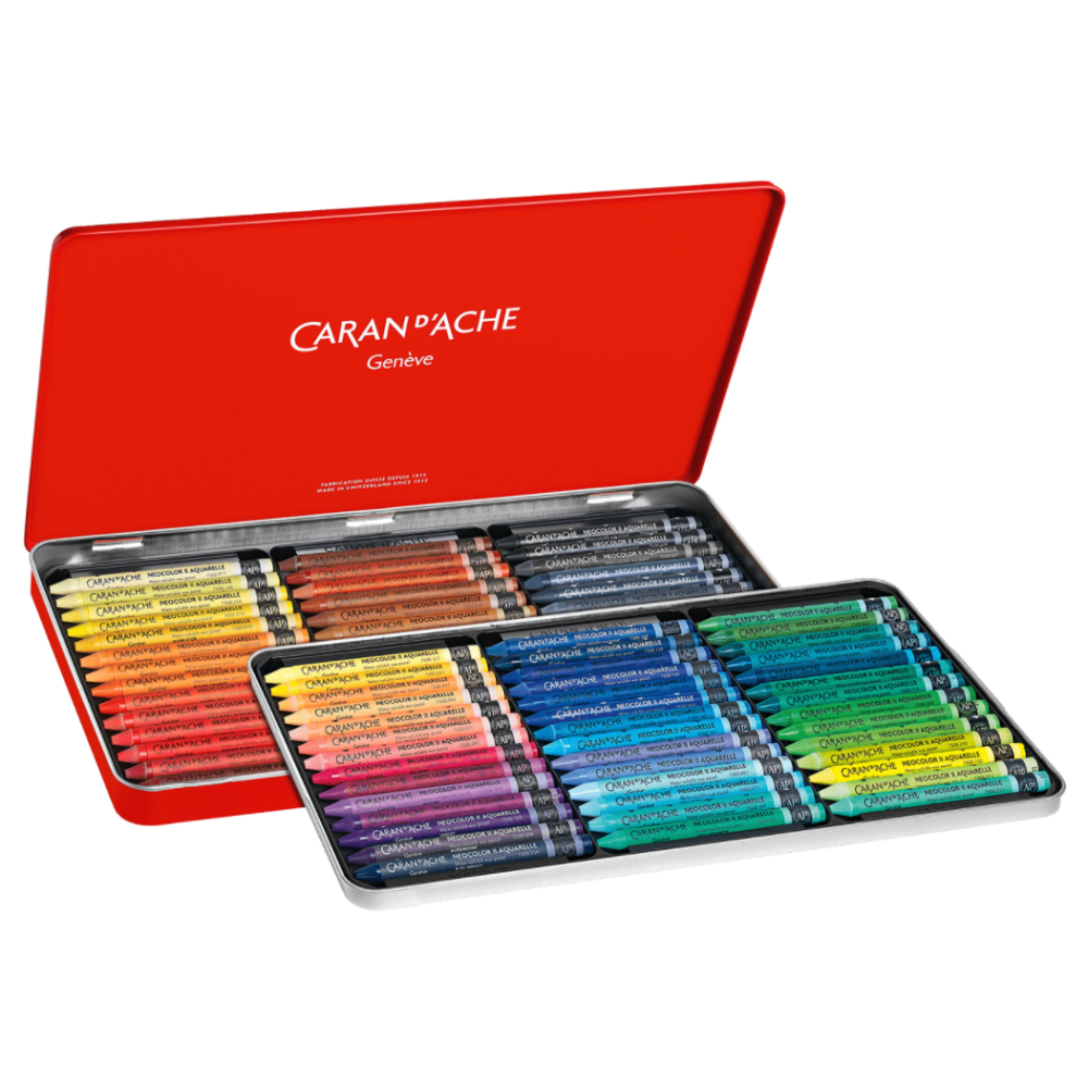 Zestaw akwarelowych pasteli Neocolor II - Caran d'Ache - 84 kolory