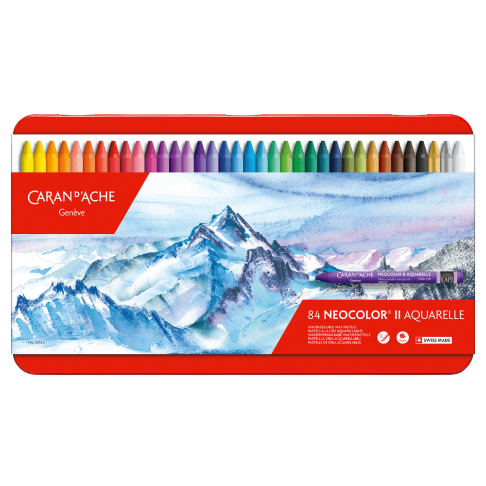 Zestaw akwarelowych pasteli Neocolor II - Caran d'Ache - 84 kolory