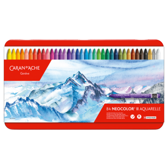 Set of Neocolor II water-soluble wax pencils - Caran d'Ache - 84 pcs