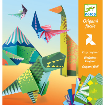 Zestaw do origami - Djeco - Dinozaury, 24 szt.