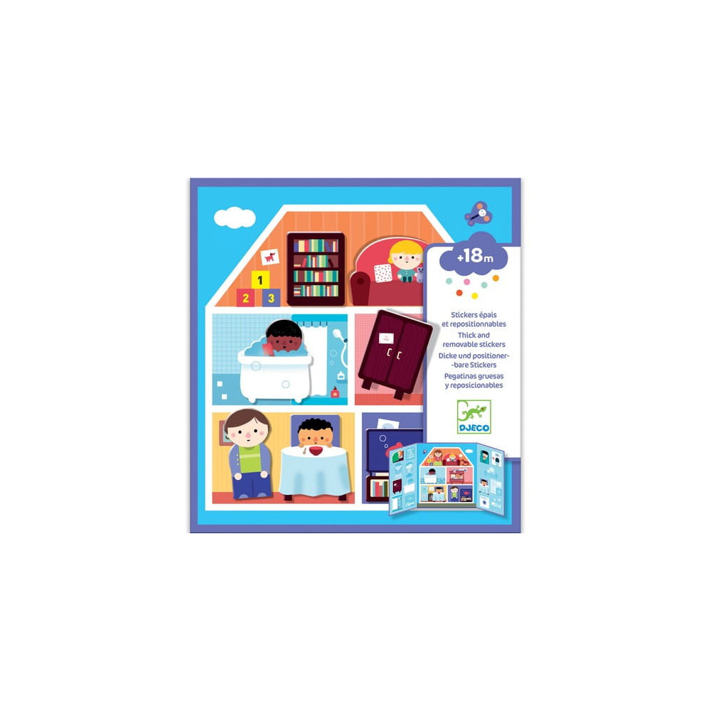 Set of reusable stickers House - Djeco
