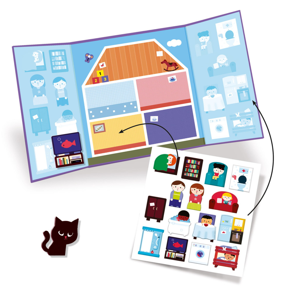 Set of reusable stickers House - Djeco