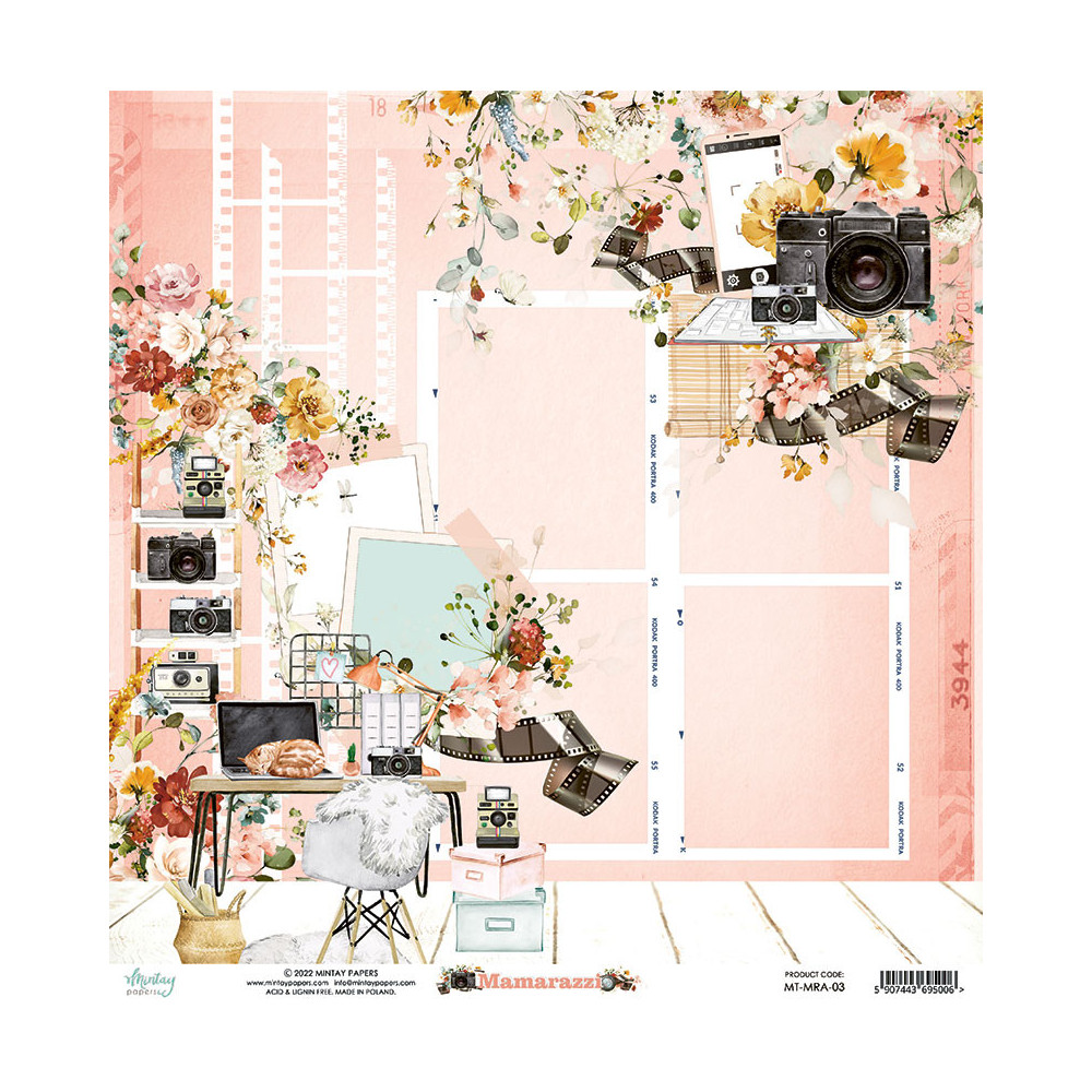 Set of scrapbooking papers 30,5 x 30,5 cm - Mintay - Mamarazzi