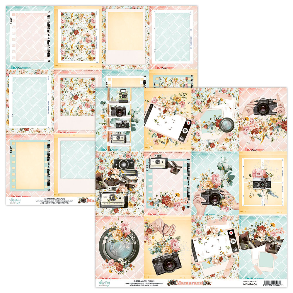 Zestaw papierów do scrapbookingu 30,5 x 30,5 cm - Mintay - Mamarazzi