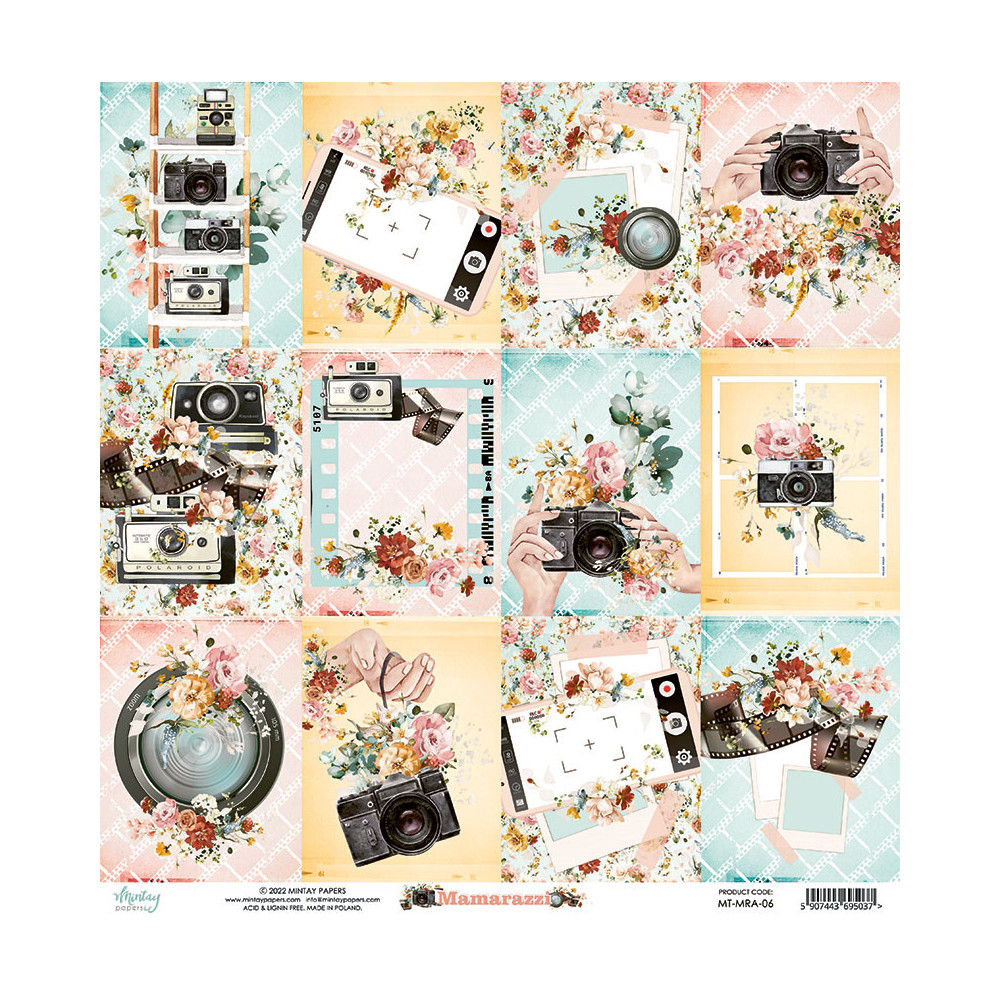 Set of scrapbooking papers 30,5 x 30,5 cm - Mintay - Mamarazzi