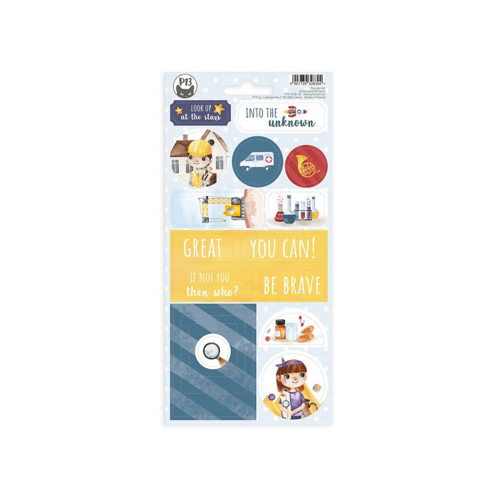 Set of cardboard stickers 10,5 x 22 cm - Piątek Trzynastego - You can be 02