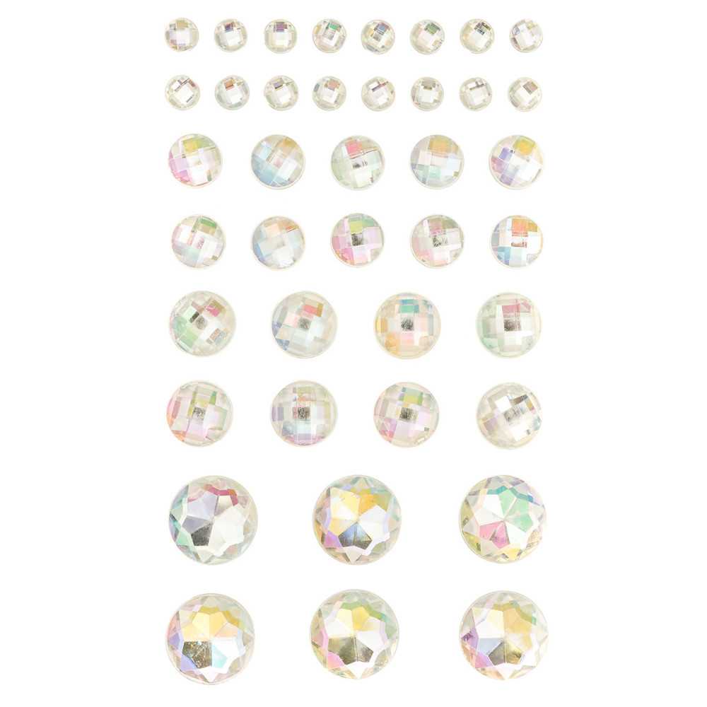 Self-adhesive crystals - DpCraft - opalescent, 40 pcs