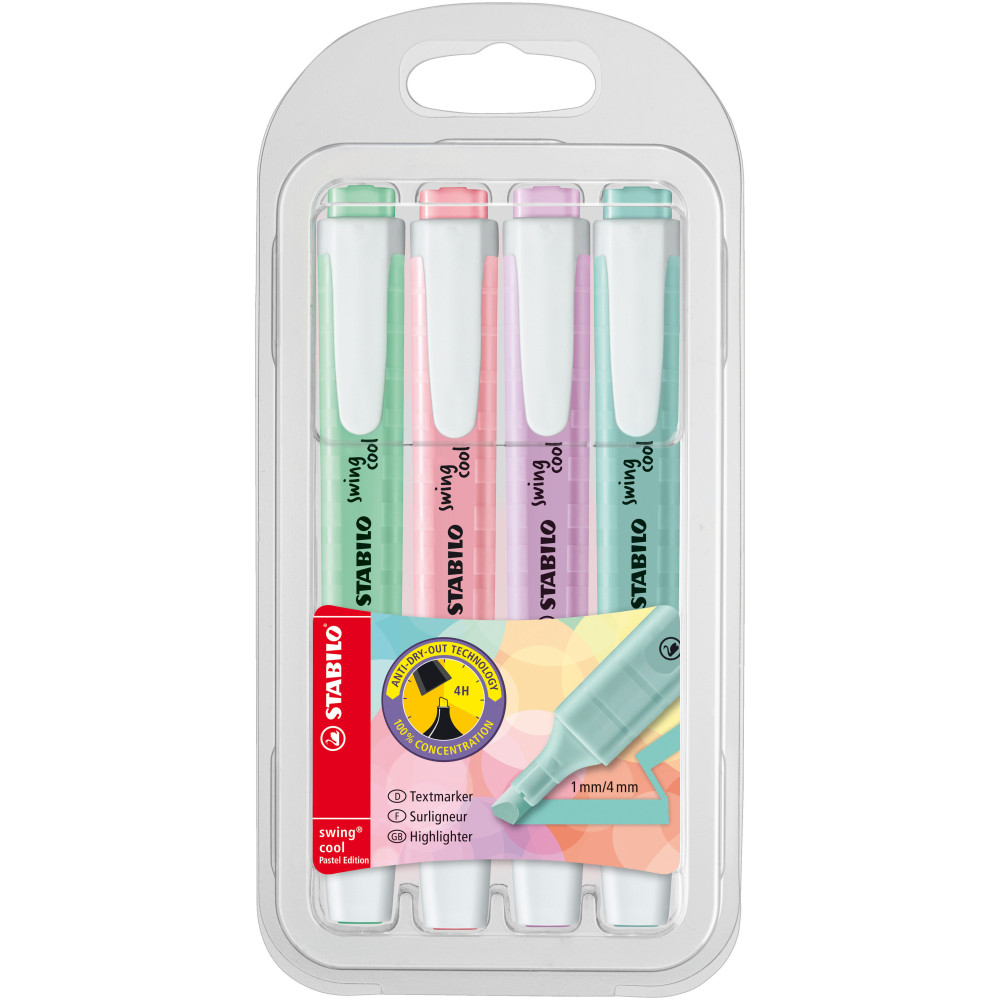 Swing Cool highlighters set - Stabilo - pastel, 4 pcs