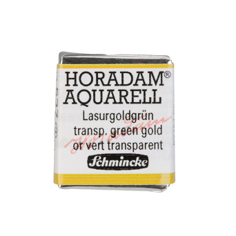 Horadam Aquarell watercolor paint - Schmincke - 537, Transparent Green Gold