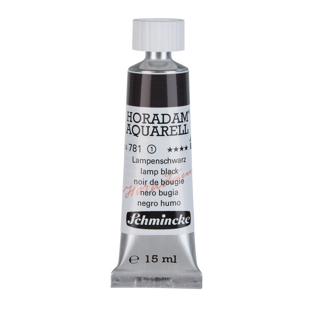 Horadam Aquarell watercolor paint - Schmincke - 781, Lamp Black, 15 ml