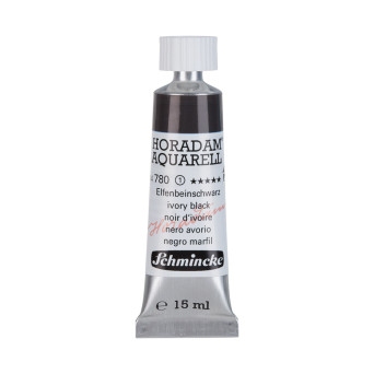 Horadam Aquarell watercolor paint - Schmincke - 780, Ivory Black, 15 ml