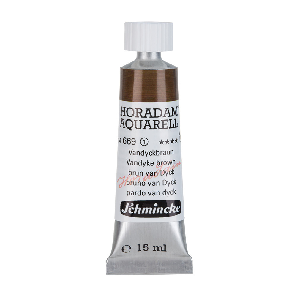 Horadam Aquarell watercolor paint - Schmincke - 669, Vandyke Brown, 15 ml