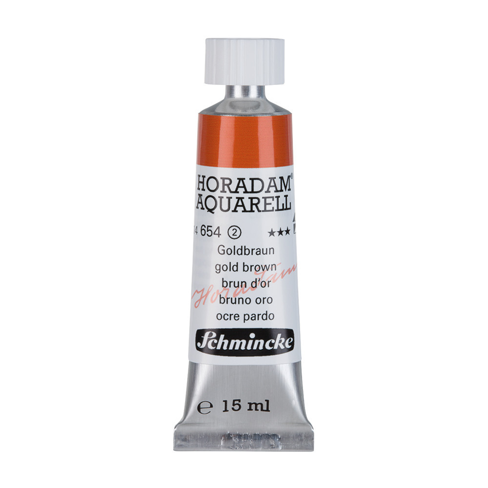 Horadam Aquarell watercolor paint - Schmincke - 654, Gold Brown, 15 ml