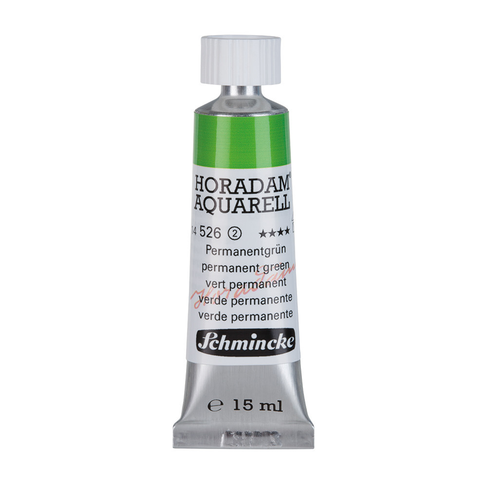 Horadam Aquarell watercolor paint - Schmincke - 526, Permanent Green, 15 ml