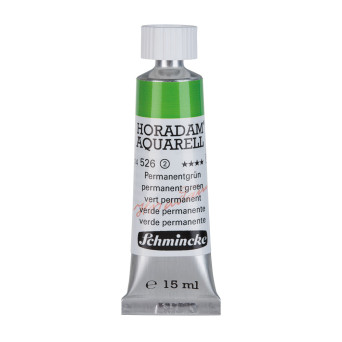 Farba akwarelowa Horadam Aquarell - Schmincke - 526, Permanent Green, 15 ml