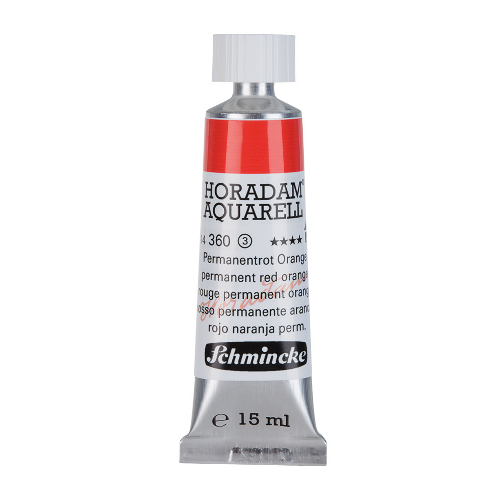 Farba akwarelowa Horadam Aquarell - Schmincke - 360, Permanent Red Orange, 15 ml