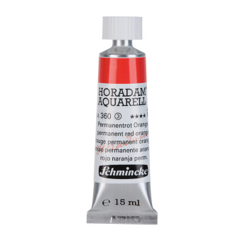 Horadam Aquarell watercolor paint - Schmincke - 360, Permanent Red Orange, 15 ml