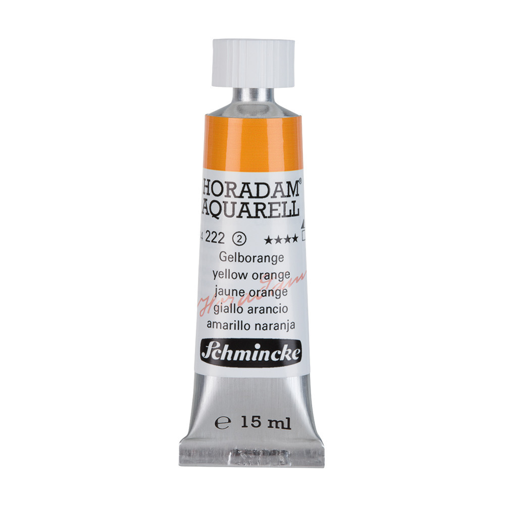 Horadam Aquarell watercolor paint - Schmincke - 222, Yellow Orange, 15 ml