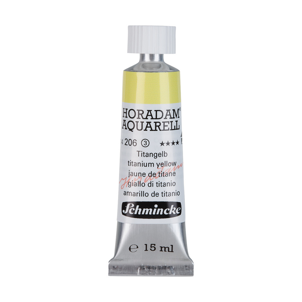 Horadam Aquarell watercolor paint - Schmincke - 206, Titanium Yellow, 15 ml