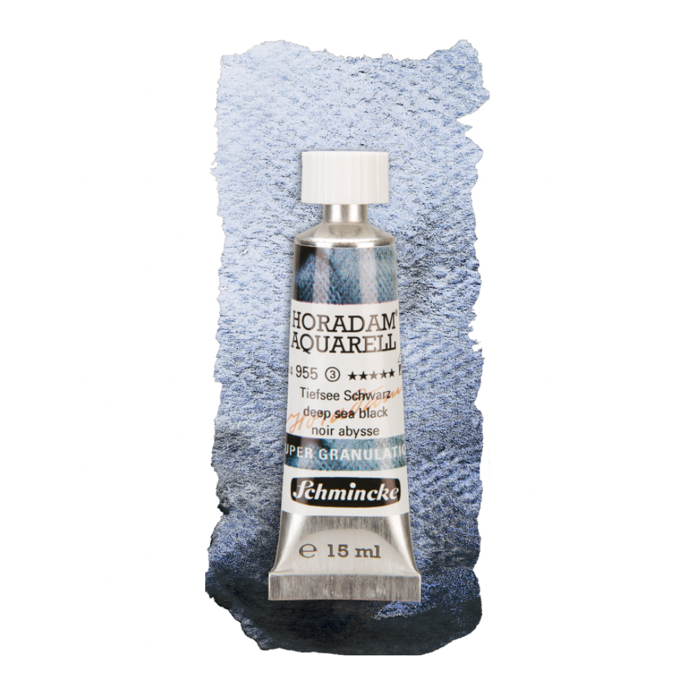 Farba akwarelowa Horadam Aquarell - Schmincke - 955, Deep Sea Black, 15 ml