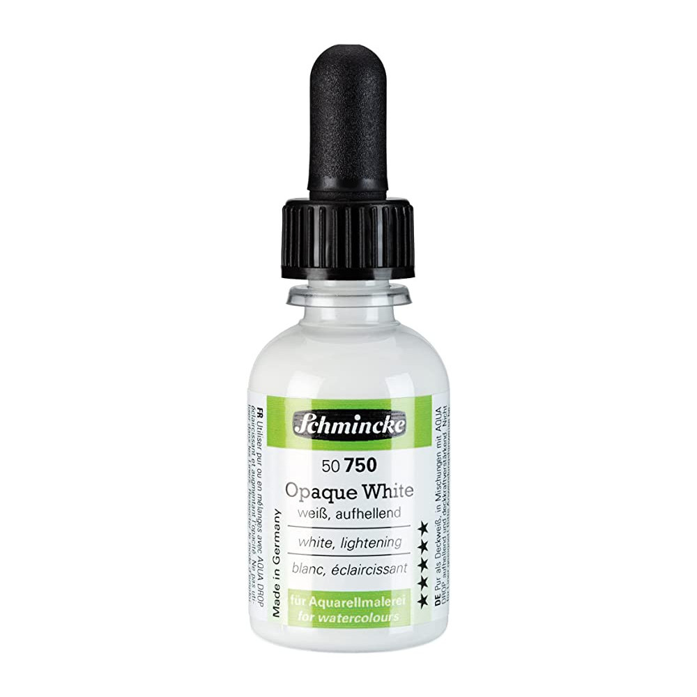 Medium do akwareli w płynie - Schmincke - Opaque White, 30 ml