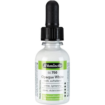 Medium do akwareli w płynie - Schmincke - Opaque White, 30 ml