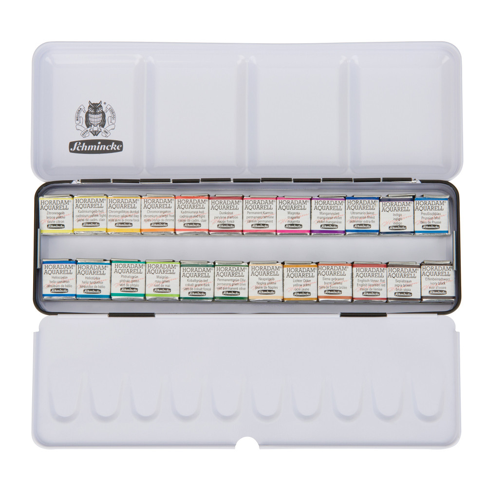 Set of Horadam Aquarell watercolor paints - Schmincke - 24 pcs