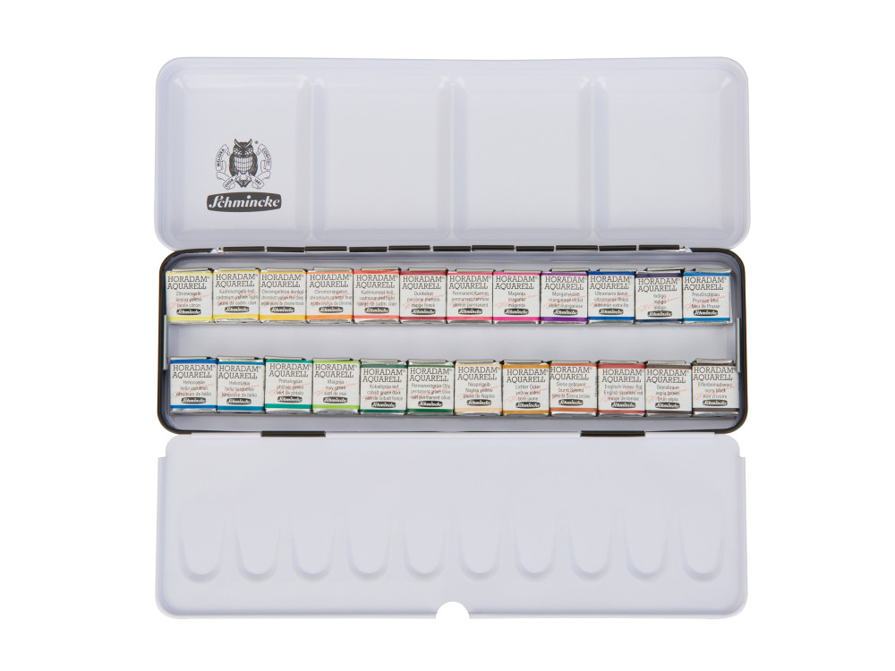 Set of Horadam Aquarell watercolor paints - Schmincke - 24 pcs