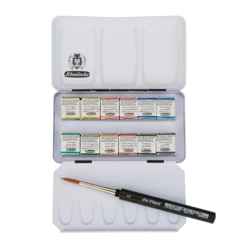 Set of Horadam Aquarell watercolor paints - Schmincke - 12 pcs