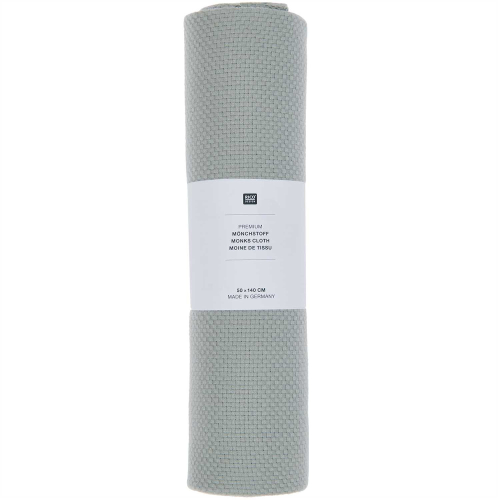 Tkanina lniana do haftu - Rico Design - Grey, 50 x 140 cm