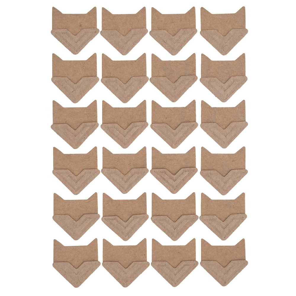 Photo self-adhesive corners - DpCraft - kraft, 48 pcs.