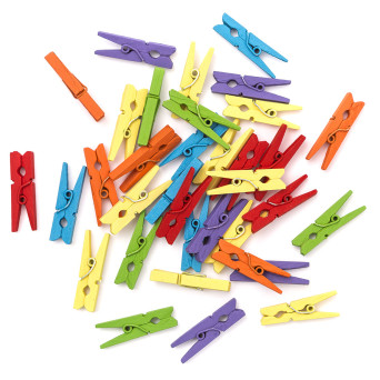 Mini wooden clips - DpCraft - Juicy, 3 cm, 30 pcs