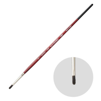 Filbert, mixed bristles, Black Resable brush, 700F series - Holbein - no. 0