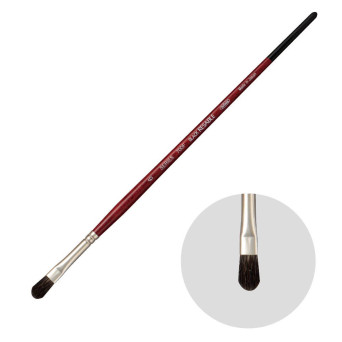 Filbert, mixed bristles, Black Resable brush, 700F series - Holbein - no. 6