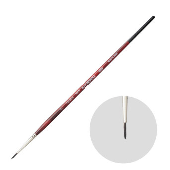 Round, mixed bristles, Black Resable brush, 700R series - Holbein - no. 0